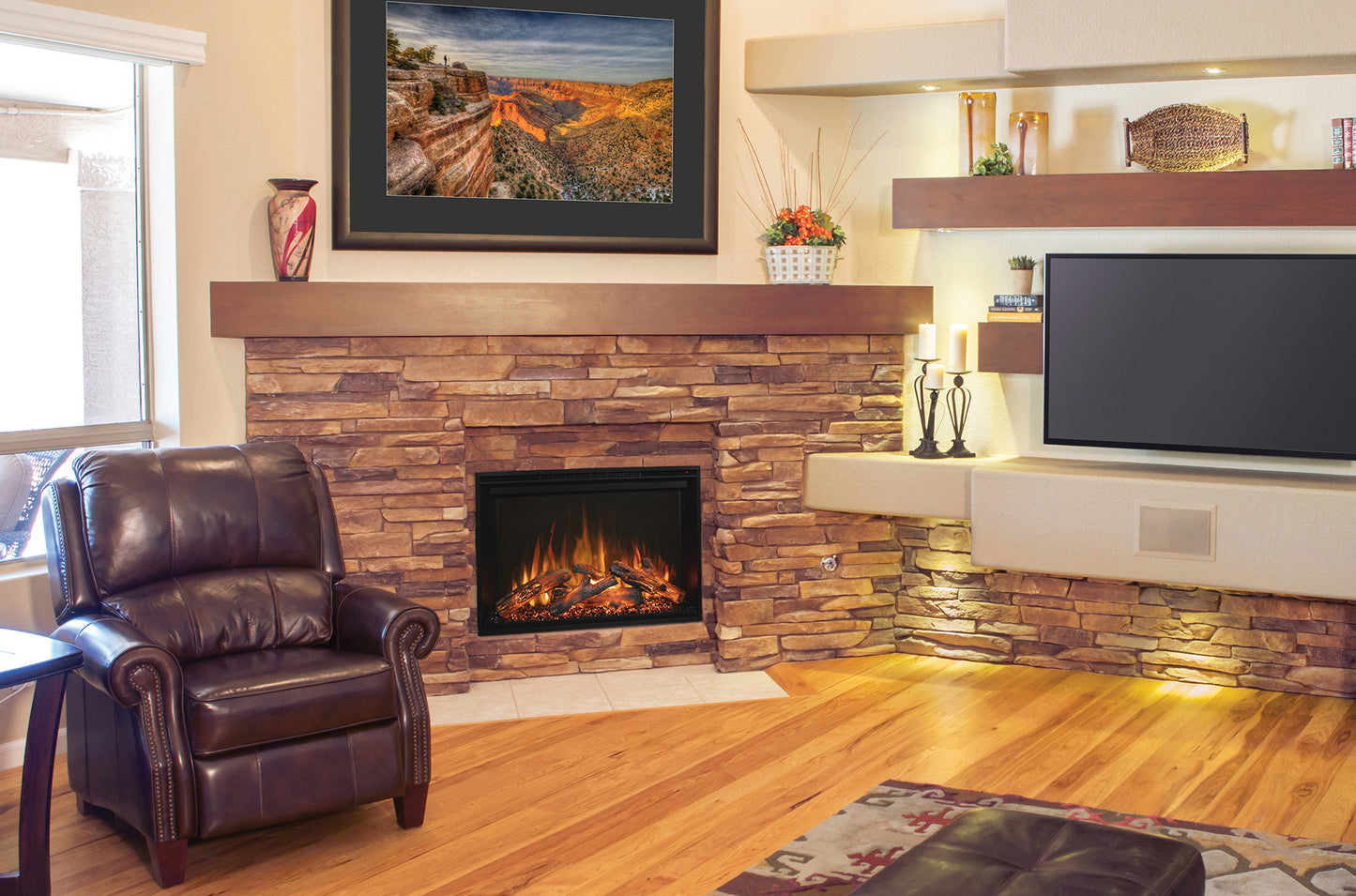 Redstone Traditional Electric Built-In Fireplace