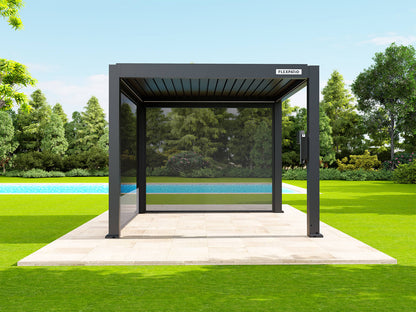 Motorized Roller Shades for FlexPatio Pergolas