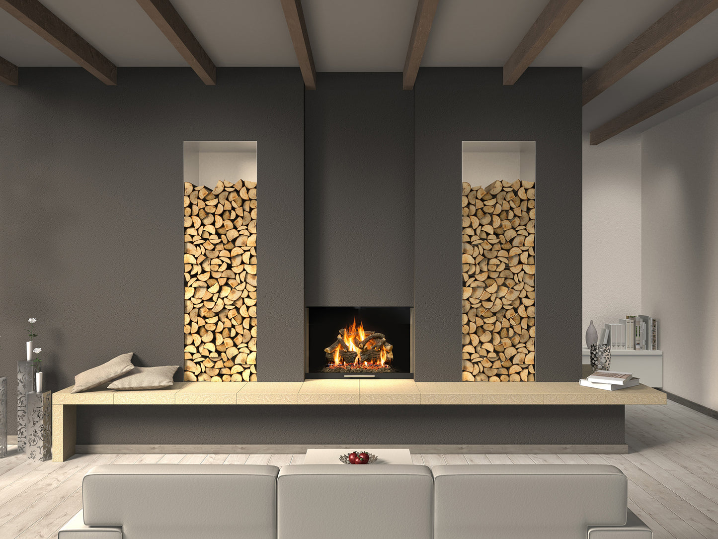 Arizona Weathered Oak Charred Indoor/Outdoor Vented Gas Log Sets