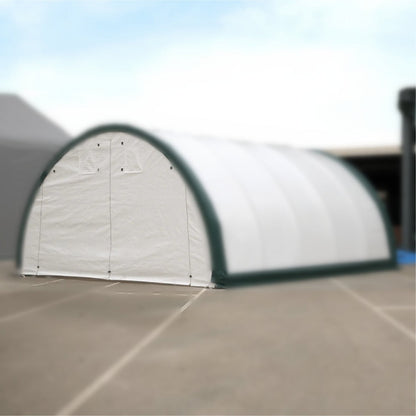 Front/Rear Panel with Zipper Door for W 20FT x H 12FT Storage Shelter