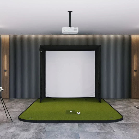 SIG Golf Simulator Studio w/ Simulator Flooring - Golf Simulator Package