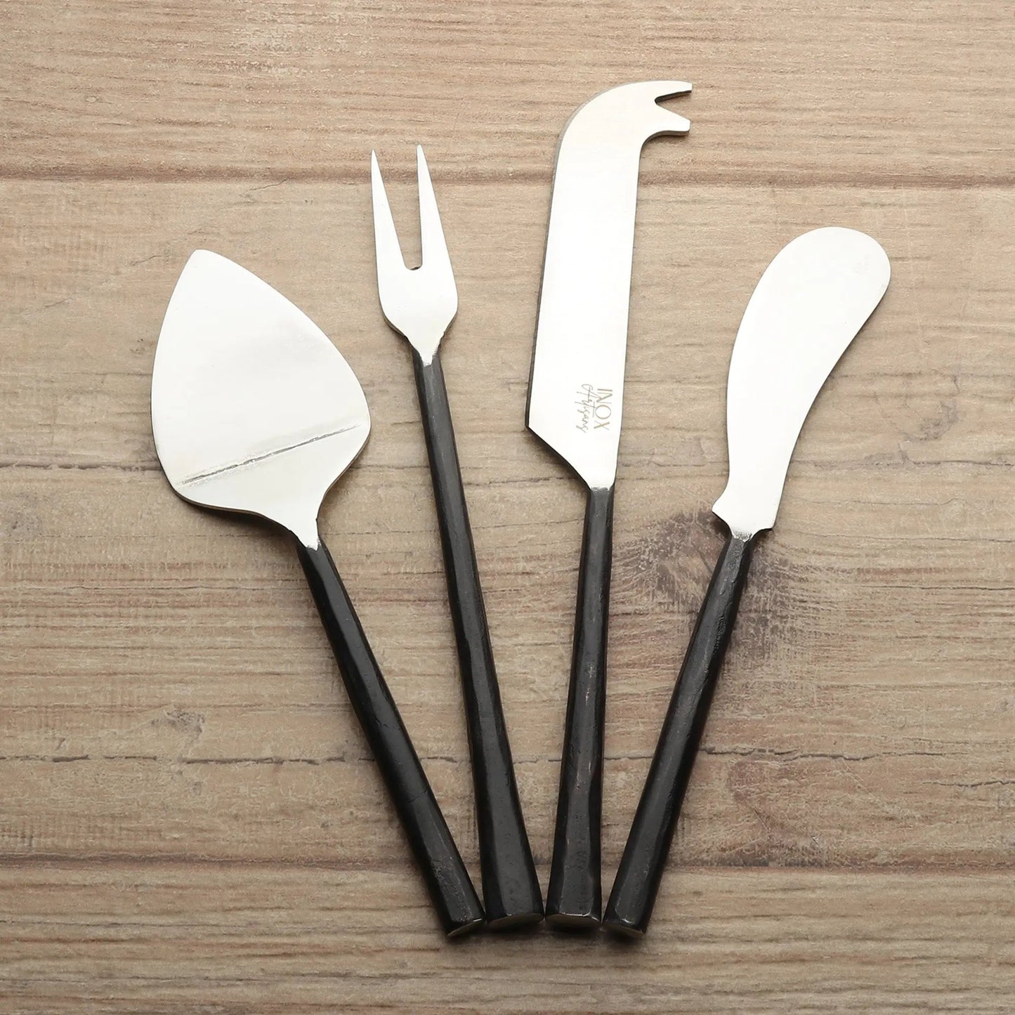 SUNDANCE BLACK Cheese Spreader and Knife 4 PC. SET