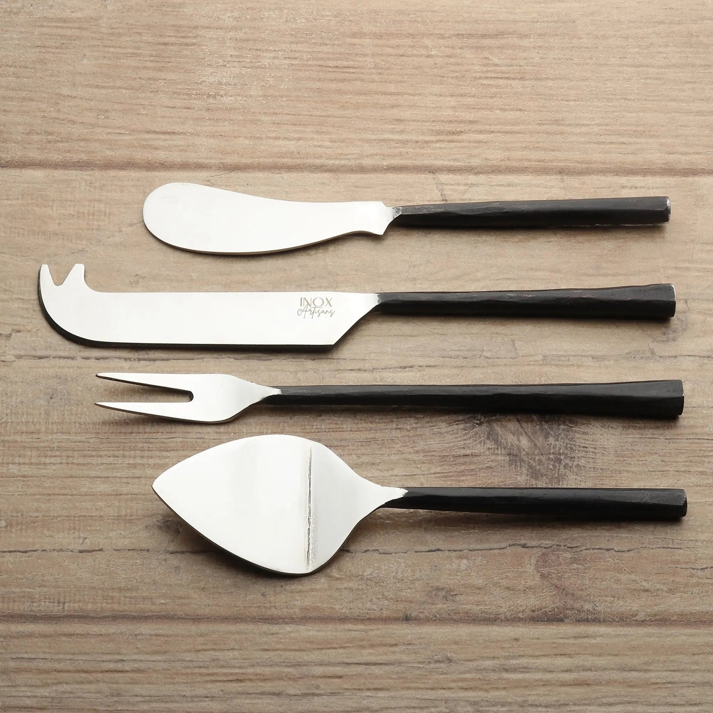 SUNDANCE BLACK Cheese Spreader and Knife 4 PC. SET