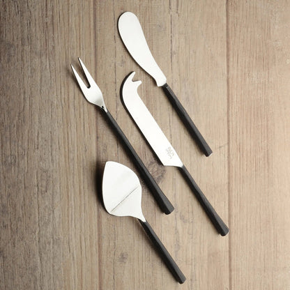 SUNDANCE BLACK Cheese Spreader and Knife 4 PC. SET