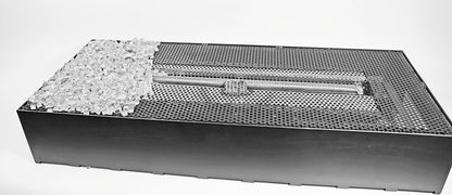 36" Bedrock Vented Contemporary Linear Drop In Pan and Burner