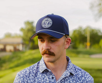 Tempo Logo Snapback Rope Hat - Navy