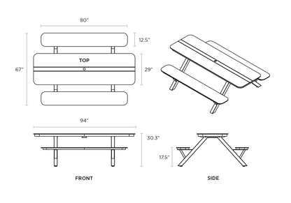 Shaka Picnic Table