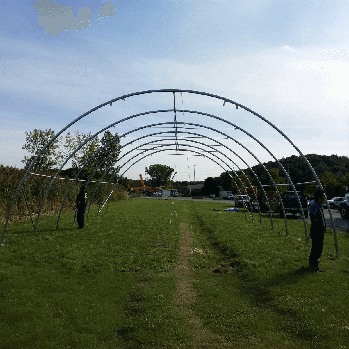 W 30FT x L 40FT x H 15FT Single Truss Arch Storage Shelter