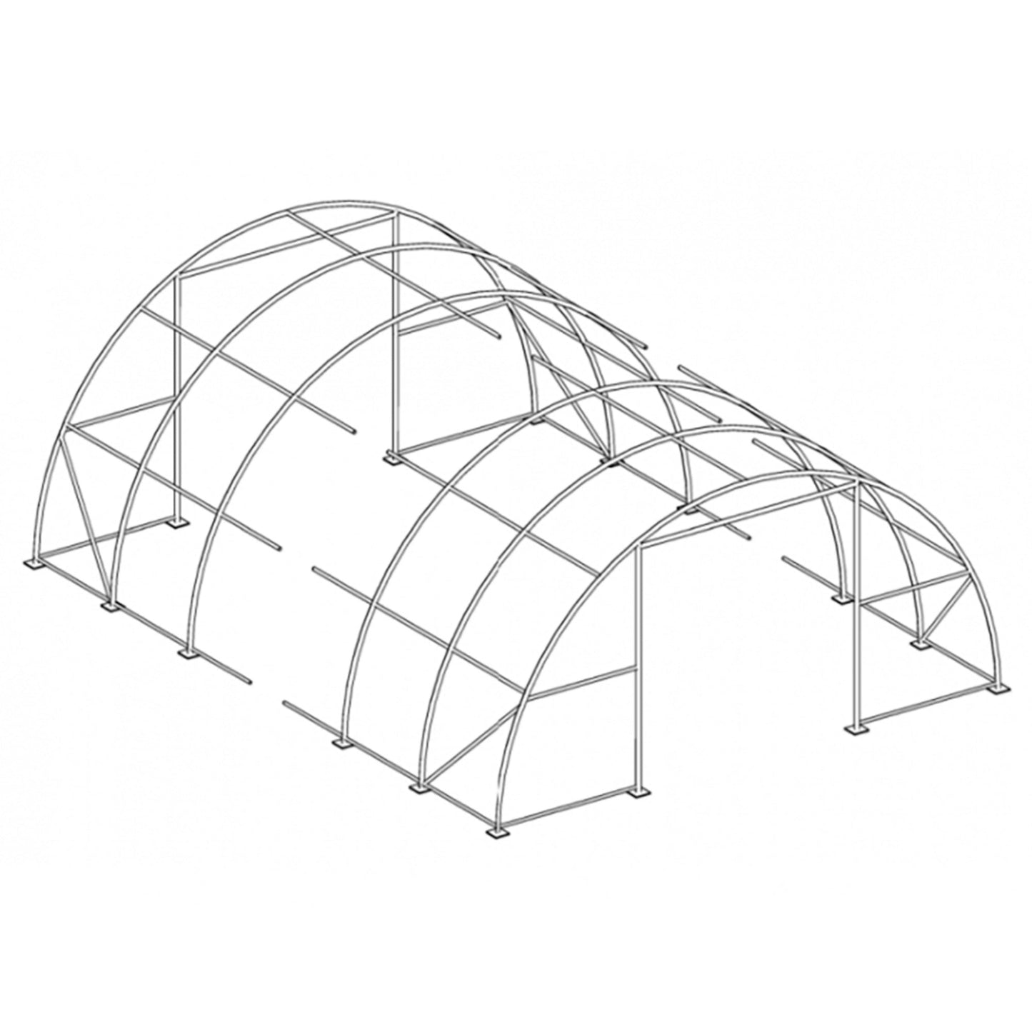 W 30FT x L 65FT x H 15FT Single Truss Arch Storage Shelter