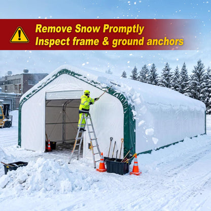 W 20FT x L 40FT x H 16FT Double Truss Storage Shelter