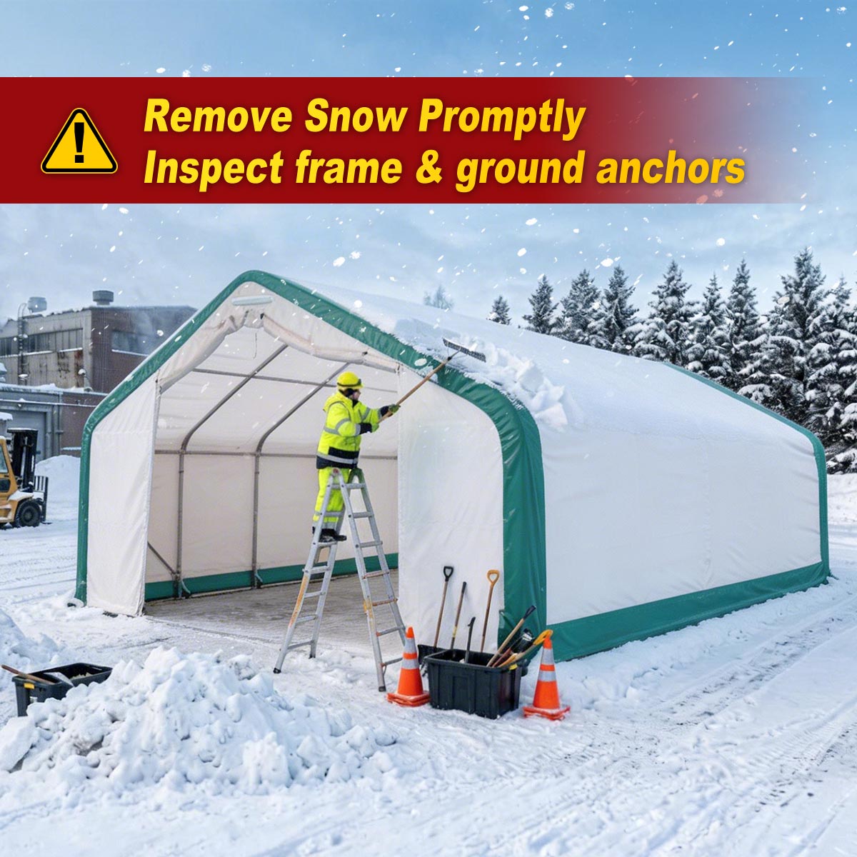 W 20FT x L 40FT x H 12FT Single Truss Storage Shelter