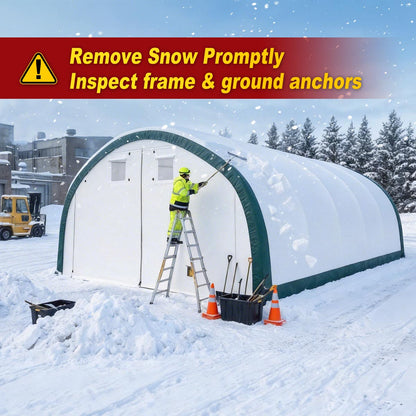 W 20FT x L 30FT x H 12FT Single Truss Arch Storage Shelter