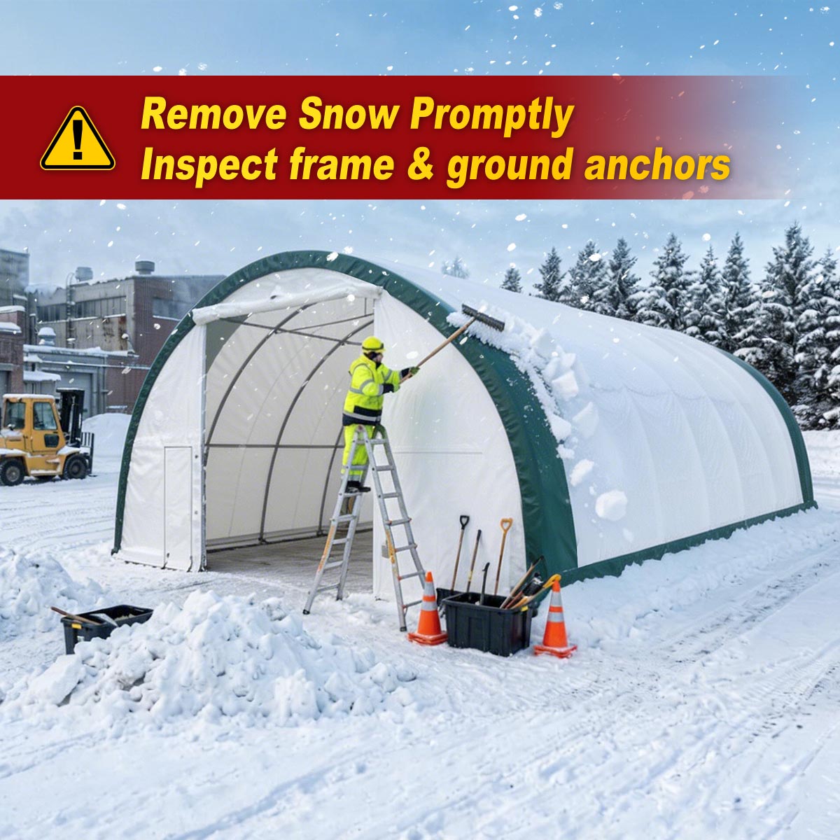 W 30FT x L 85FT x H 15FT Single Truss Arch Storage Shelter