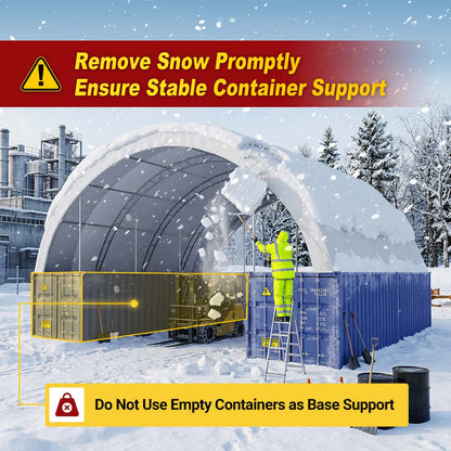 40FT x 40FT x 15FT Double Truss Shipping Container Canopy Shelter, Outside