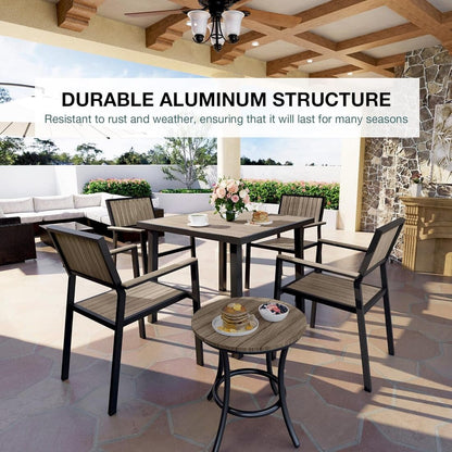 Grain Outdoor Dining Set, 8-Piece, Walnut