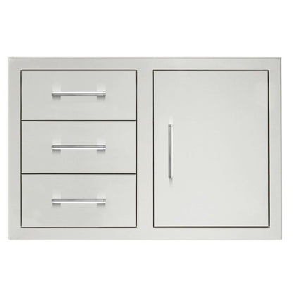 2 or 3 Drawer and Access Door Combo With Hidden Hinge