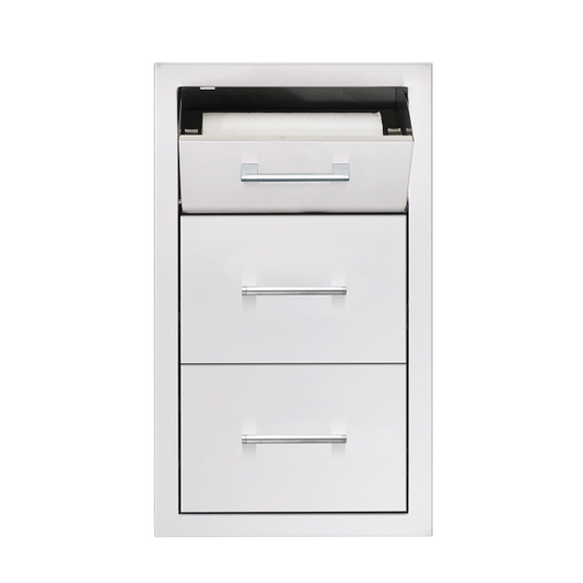 17" Vertical 2-Drawer & Paper Tower Holder Combo
