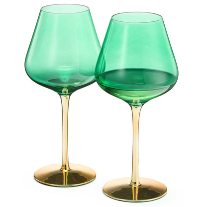 Deco Stemmed Wine Glassware, Set of 2