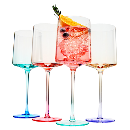 Alba Stemmed Wine Glassware, Set of 4