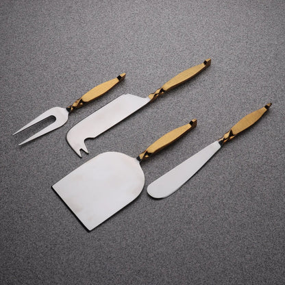 TWISTED URBAN GOLD Cheese Knife 4 PC. SET