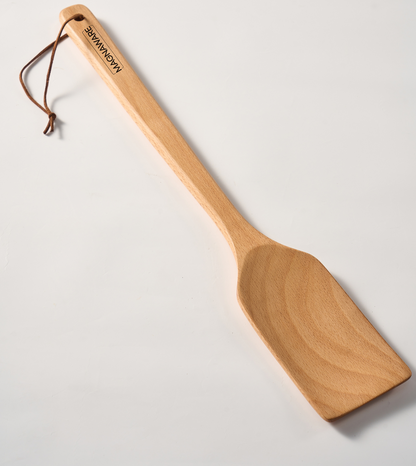Extra Long Wooden Spatula - 18-inch Heavy Duty Stir Paddle for Cooking in Big Pots & Wall Décor - Solid Natural Hard Wood Large Spatula