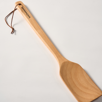 Extra Long Wooden Spatula - 18-inch Heavy Duty Stir Paddle for Cooking in Big Pots & Wall Décor - Solid Natural Hard Wood Large Spatula
