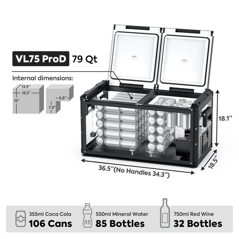 ICECO 12V Heavy Duty Freezer 75 LT