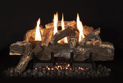 Weathered Oak Vent Less Log Sets