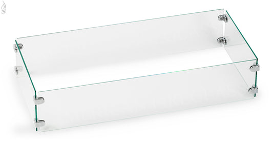 Rectangular Flame Guard for Round Drop-In Fire Pit Pan