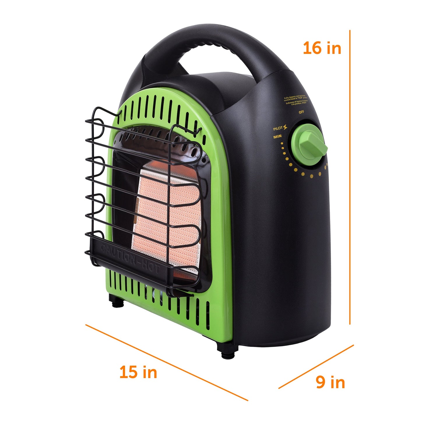 Flame King Portable Heater 10,000 BTU Propane Gas Tank Space Radiant Indoor & Outdoor