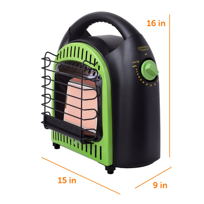 Flame King Portable Heater 10,000 BTU Propane Gas Tank Space Radiant Indoor & Outdoor