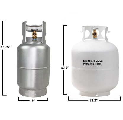 Flame King Lightweight 10lb Aluminum Propane Tank LP Cylinder with OPD