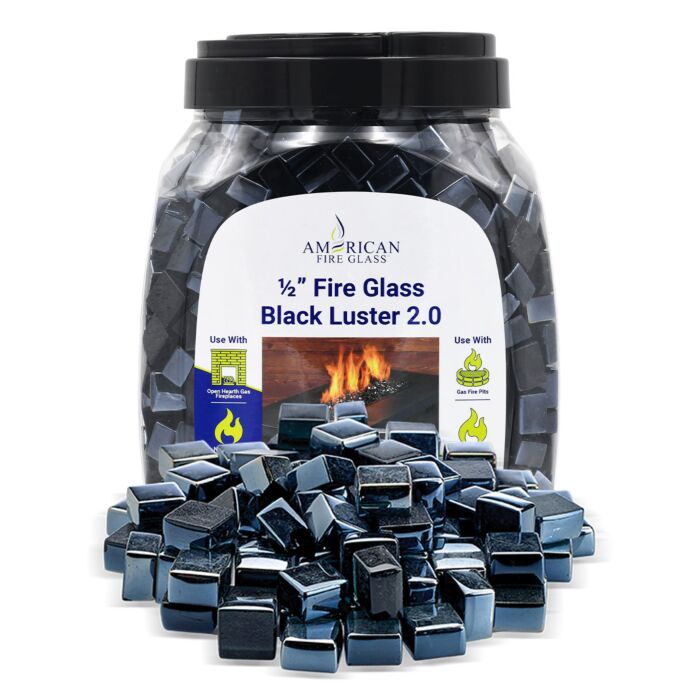 1/2" Fire Glass 2.0 Cubes - 10lbs (Jar)