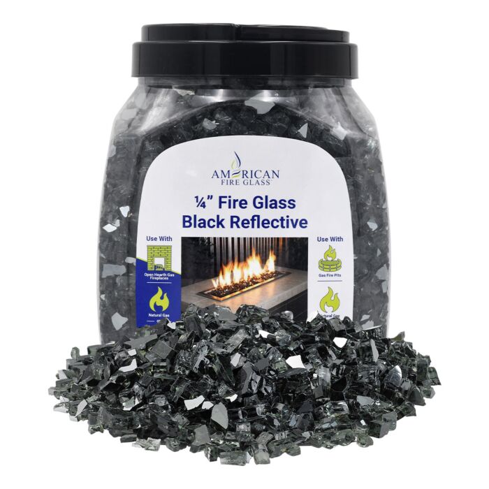 1/4" Reflective Fire Glass - 10lbs (Jar)