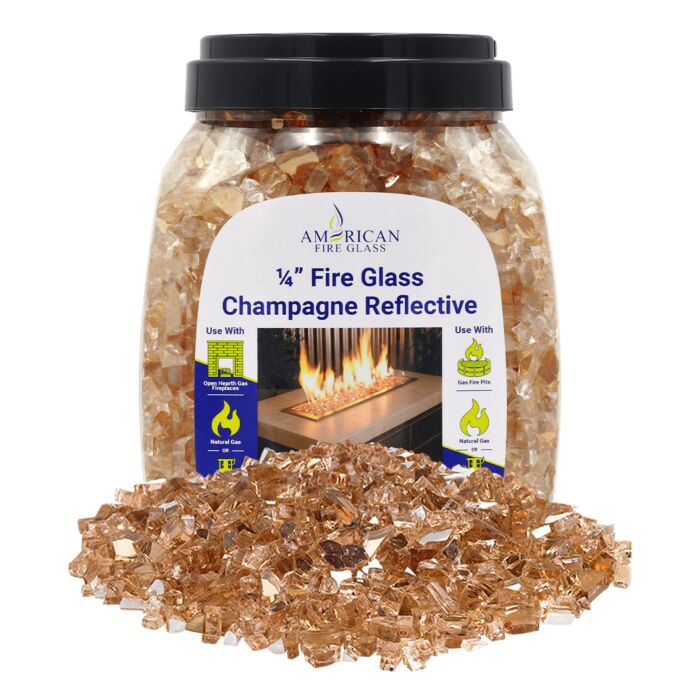 1/4" Reflective Fire Glass - 10lbs (Jar)