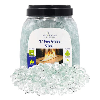 1/2" Classic Fire Glass - 10lbs (Jar)