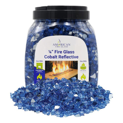 1/4" Reflective Fire Glass - 10lbs (Jar)