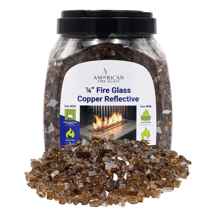 1/4" Reflective Fire Glass - 10lbs (Jar)