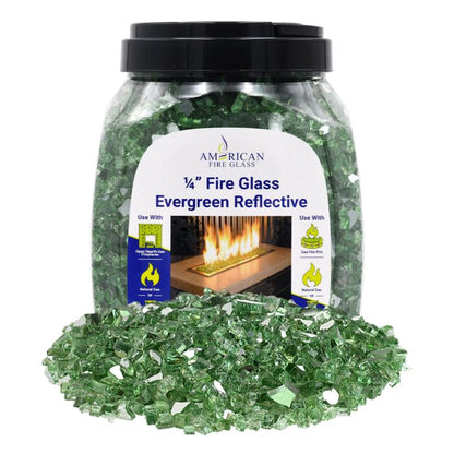 1/4" Reflective Fire Glass - 10lbs (Jar)