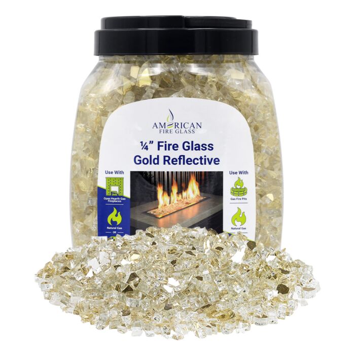 1/4" Reflective Fire Glass - 10lbs (Jar)