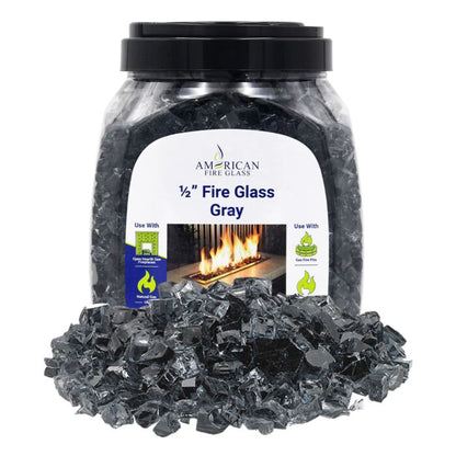 1/2" Classic Fire Glass - 10lbs (Jar)