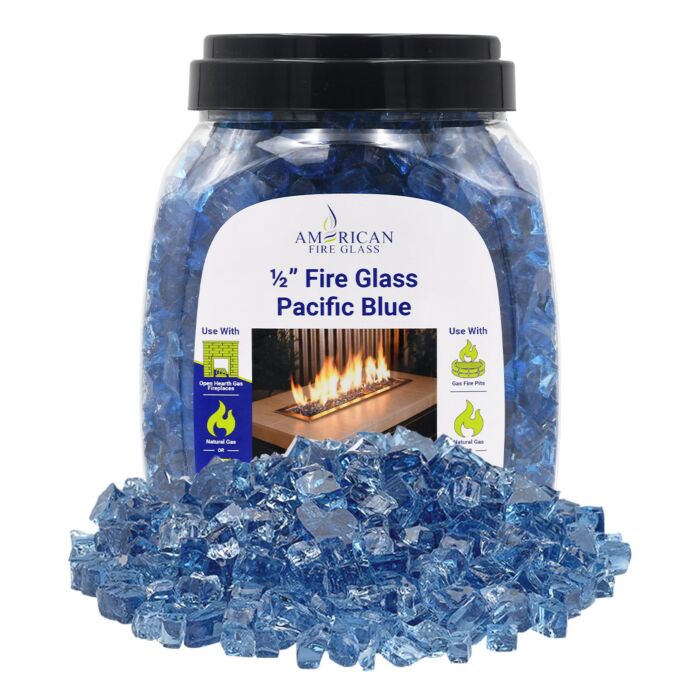 1/2" Classic Fire Glass - 10lbs (Jar)