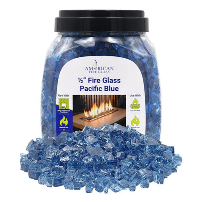 1/2" Classic Fire Glass - 10lbs (Jar)