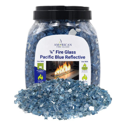 1/4" Reflective Fire Glass - 10lbs (Jar)
