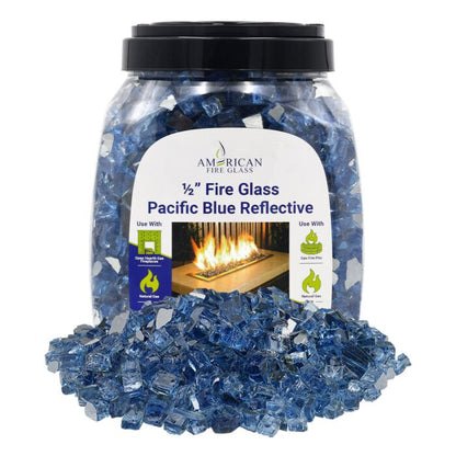 1/2" Reflective Fire Glass - 10lbs (Jar)