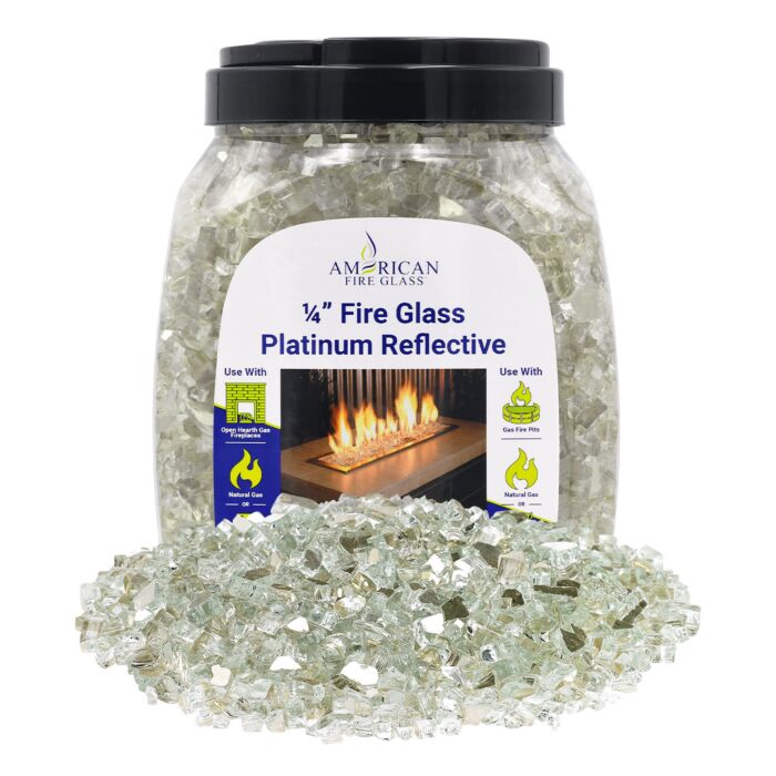 1/4" Reflective Fire Glass - 10lbs (Jar)