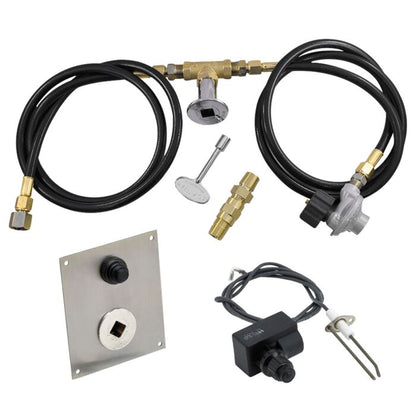 Fire Pit Propane Installation Kit with Chrome Key Valve