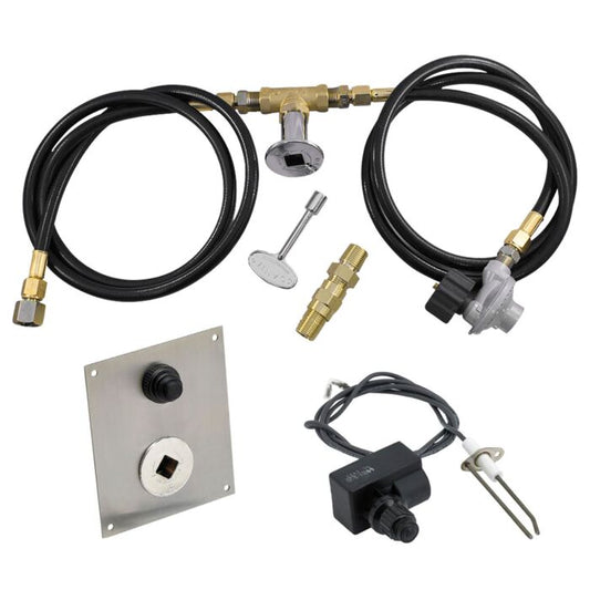 Fire Pit Propane Installation Kit with Chrome Key Valve
