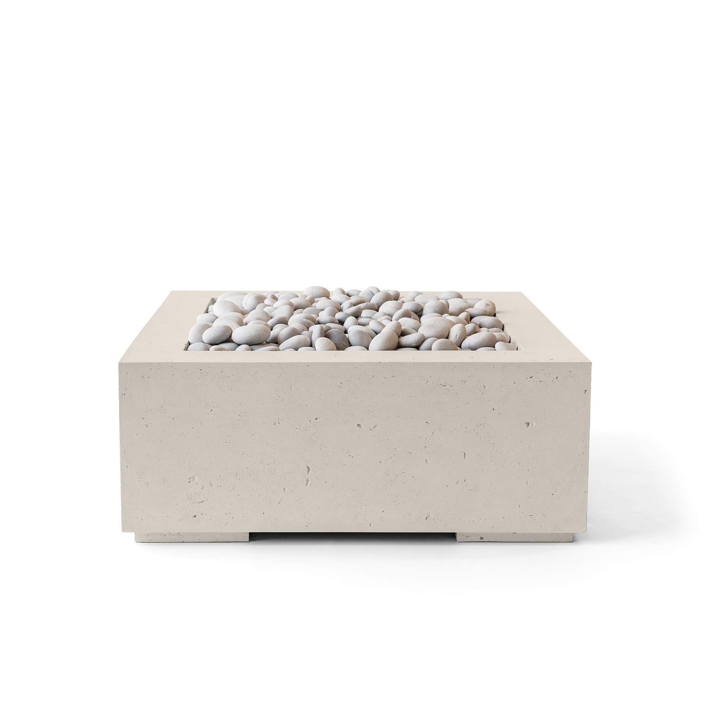 Alea 32" Square Concrete Fire Pit - Match Lit
