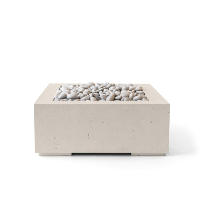 Alea 32" Square Concrete Fire Pit - Match Lit